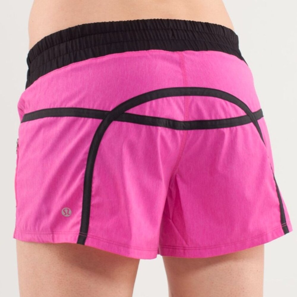 Lululemon Women's Run: Tracker Short II, 4", Paris Pink, size 4 NWT